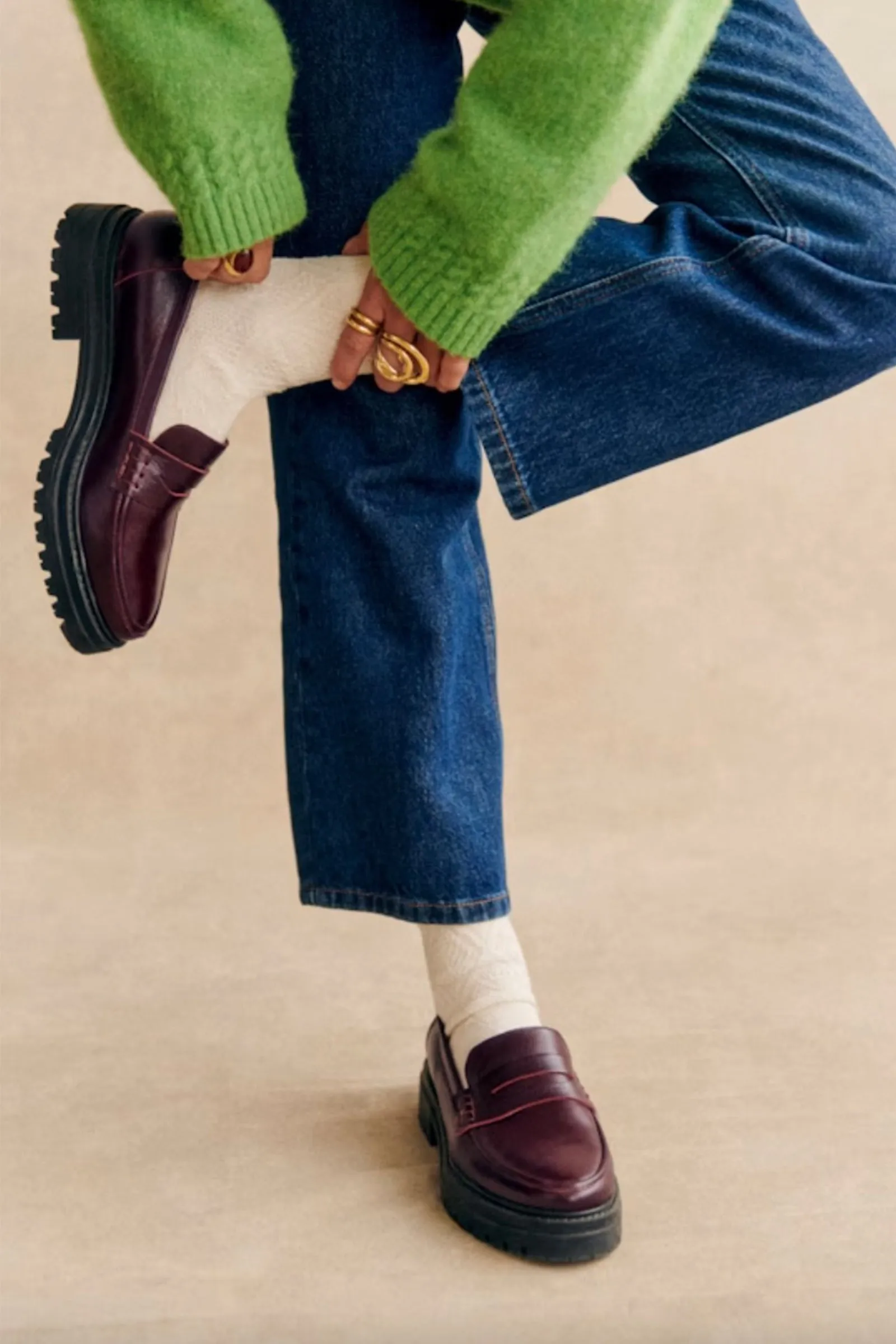 Albane Loafers - Glossy Burgundy