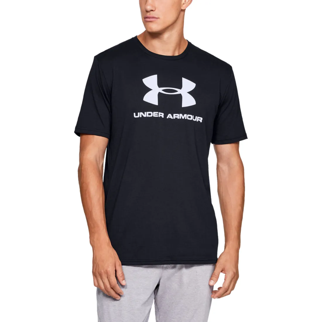 UNDER ARMOUR MEN SPORTSTYLE LOGO SHORT SLEEVE ROUND NECK BLACK